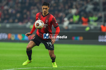 2024-02-15 - Tijjani Reijnders of AC Milan seen in action during UEFA Europa League 2023/24 Play-Off - 1st  leg football match between AC Milan and Rennes Stade Rennais FC at San Siro Stadium, Milan, Italy on February 15, 2024 - AC MILAN VS RENNAIS FC - UEFA EUROPA LEAGUE - SOCCER