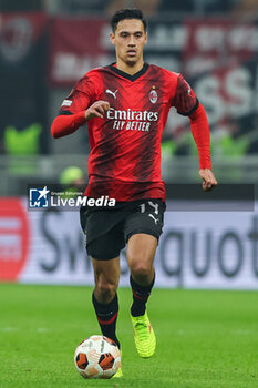 2024-02-15 - Tijjani Reijnders of AC Milan seen in action during UEFA Europa League 2023/24 Play-Off - 1st  leg football match between AC Milan and Rennes Stade Rennais FC at San Siro Stadium, Milan, Italy on February 15, 2024 - AC MILAN VS RENNAIS FC - UEFA EUROPA LEAGUE - SOCCER