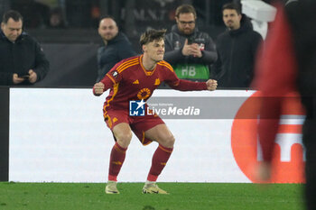 2024-02-22 - Nicola Zalewski (AS Roma);   during the UEFA Europa League 2023-2024 football match between AS Roma and Feyenoord at the Olympic Stadium in Rome on February 22, 2024. - AS ROMA VS FEYENOORD - UEFA EUROPA LEAGUE - SOCCER