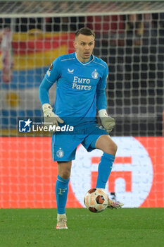2024-02-22 - Tim Wellenreuther (Feyenoord); during the UEFA Europa League 2023-2024 football match between AS Roma and Feyenoord at the Olympic Stadium in Rome on February 22, 2024. - AS ROMA VS FEYENOORD - UEFA EUROPA LEAGUE - SOCCER