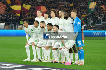 2024-02-22 - Feyernoord team during the UEFA Europa League 2023-2024 football match between AS Roma and Feyenoord at the Olympic Stadium in Rome on February 22, 2024. - AS ROMA VS FEYENOORD - UEFA EUROPA LEAGUE - SOCCER