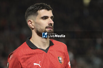 2024-02-22 - Martin Terrier of Rennes during the UEFA Europa League, Play-off 2nd leg football match between Stade Rennais (Rennes) and AC Milan on February 22, 2024 at Roazhon Park in Rennes, France - FOOTBALL - EUROPA LEAGUE - RENNES V MILAN - UEFA EUROPA LEAGUE - SOCCER