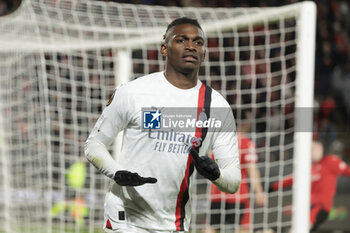 2024-02-22 - Rafael Leao of AC Milan celebrates his goal during the UEFA Europa League, Play-off 2nd leg football match between Stade Rennais (Rennes) and AC Milan on February 22, 2024 at Roazhon Park in Rennes, France - FOOTBALL - EUROPA LEAGUE - RENNES V MILAN - UEFA EUROPA LEAGUE - SOCCER