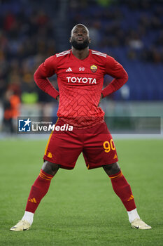 2024-02-22 - Romelu Lukaku of Roma looks on during warm up before the UEFA Europa League, Play-off, 2nd leg football match between AS Roma and Feyenoord on February 22, 2024 at Stadio Olimpico in Rome, Italy - FOOTBALL - EUROPA LEAGUE - ROMA V FEYENOORD - UEFA EUROPA LEAGUE - SOCCER