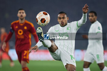 2024-02-22 - Igor Paixao of Feyenoord in action during the UEFA Europa League, Play-off, 2nd leg football match between AS Roma and Feyenoord on February 22, 2024 at Stadio Olimpico in Rome, Italy - FOOTBALL - EUROPA LEAGUE - ROMA V FEYENOORD - UEFA EUROPA LEAGUE - SOCCER