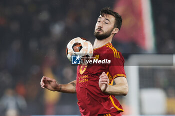 2024-02-22 - Bryan Cristante of Roma in action during the UEFA Europa League, Play-off, 2nd leg football match between AS Roma and Feyenoord on February 22, 2024 at Stadio Olimpico in Rome, Italy - FOOTBALL - EUROPA LEAGUE - ROMA V FEYENOORD - UEFA EUROPA LEAGUE - SOCCER
