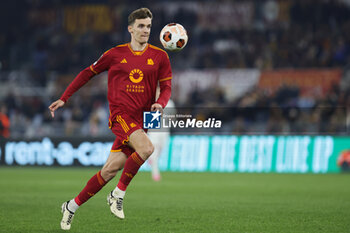 2024-02-22 - Diego Llorente of Roma in action during the UEFA Europa League, Play-off, 2nd leg football match between AS Roma and Feyenoord on February 22, 2024 at Stadio Olimpico in Rome, Italy - FOOTBALL - EUROPA LEAGUE - ROMA V FEYENOORD - UEFA EUROPA LEAGUE - SOCCER