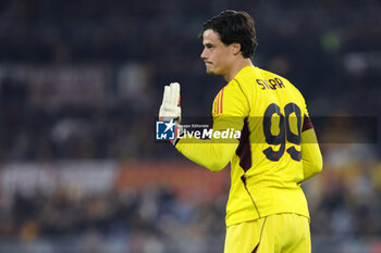 2024-02-22 - Mile Svilar goalkeeper of Roma during the UEFA Europa League, Play-off, 2nd leg football match between AS Roma and Feyenoord on February 22, 2024 at Stadio Olimpico in Rome, Italy - FOOTBALL - EUROPA LEAGUE - ROMA V FEYENOORD - UEFA EUROPA LEAGUE - SOCCER