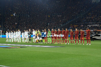 2024-03-07 - Line up during the UEFA Europa League 2023-2024 road of 16 football match between AS Roma and Brighton at the Olympic Stadium in Rome on March 07, 2024. - ROMA VS BRIGHTON & HOVE ALBION - UEFA EUROPA LEAGUE - SOCCER