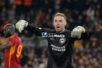 2024-03-07 - Jason Steele (Brighton);  during the UEFA Europa League 2023-2024 road of 16 football match between AS Roma and Brighton at the Olympic Stadium in Rome on March 07, 2024. - ROMA VS BRIGHTON & HOVE ALBION - UEFA EUROPA LEAGUE - SOCCER