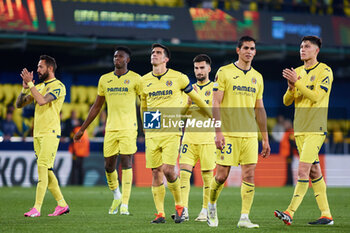 2024-03-14 - Villarreal CF players applaud the crowd after being eliminated following the UEFA Europa League, Round of 16, 2nd leg football match between Villarreal CF and Olympique de Marseille on March 14, 2024 at Estadio de la Ceramica in Villarreal, Spain - FOOTBALL - EUROPA LEAGUE - VILLARREAL V MARSEILLE - UEFA EUROPA LEAGUE - SOCCER