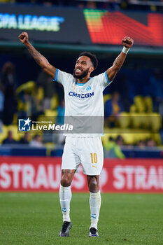 2024-03-14 - Pierre-Emerick Aubameyang of Olympique de Marseille celebrates at full time during the UEFA Europa League, Round of 16, 2nd leg football match between Villarreal CF and Olympique de Marseille on March 14, 2024 at Estadio de la Ceramica in Villarreal, Spain - FOOTBALL - EUROPA LEAGUE - VILLARREAL V MARSEILLE - UEFA EUROPA LEAGUE - SOCCER