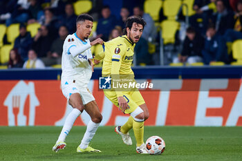 2024-03-14 - Dani Parejo (R) of Villarreal competes for the ball with Azzedine Ounahi of Olympique de Marseille during the UEFA Europa League, Round of 16, 2nd leg football match between Villarreal CF and Olympique de Marseille on March 14, 2024 at Estadio de la Ceramica in Villarreal, Spain - FOOTBALL - EUROPA LEAGUE - VILLARREAL V MARSEILLE - UEFA EUROPA LEAGUE - SOCCER