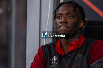 2024-04-11 - Tammy Abraham of AS Roma looks on during UEFA Europa League 2023/24 Quarter Finals - 1st  leg football match between AC Milan and AS Roma at San Siro Stadium, Milan, Italy on April 11, 2024 - AC MILAN VS AS ROMA - UEFA EUROPA LEAGUE - SOCCER