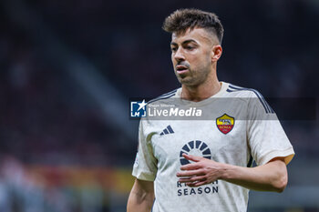 2024-04-11 - Stephan El Shaarawy of AS Roma looks on during UEFA Europa League 2023/24 Quarter Finals - 1st  leg football match between AC Milan and AS Roma at San Siro Stadium, Milan, Italy on April 11, 2024 - AC MILAN VS AS ROMA - UEFA EUROPA LEAGUE - SOCCER