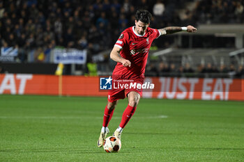 2024-04-18 - Dominik Szoboszlai of Liverpool FC during the UEFA Europa League quarter finals second leg match between Atalanta BC and Liverpool FC on Avril 18, 2024 at Gewiss stadium in Bergamo, Italy. Credit: Tiziano Ballabio - ATALANTA BC VS LIVERPOOL FC - UEFA EUROPA LEAGUE - SOCCER