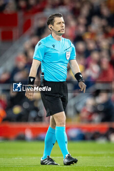 2024-04-11 - Referee Halil Umut Meler during the UEFA Europa League, Quarter-finals, 1st leg football match between Liverpool and Atalanta on 11 April 2024 at Anfield stadium in Liverpool, England - FOOTBALL - EUROPA LEAGUE - LIVERPOOL V ATALANTA - UEFA EUROPA LEAGUE - SOCCER