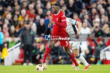 2024-04-11 - Liverpool defender Ibrahima Konaté (5) during the UEFA Europa League, Quarter-finals, 1st leg football match between Liverpool and Atalanta on 11 April 2024 at Anfield stadium in Liverpool, England - FOOTBALL - EUROPA LEAGUE - LIVERPOOL V ATALANTA - UEFA EUROPA LEAGUE - SOCCER