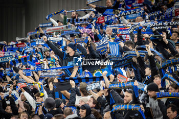 2024-04-11 - Atalanta fans during the UEFA Europa League, Quarter-finals, 1st leg football match between Liverpool and Atalanta on 11 April 2024 at Anfield stadium in Liverpool, England - FOOTBALL - EUROPA LEAGUE - LIVERPOOL V ATALANTA - UEFA EUROPA LEAGUE - SOCCER