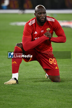 2024-04-18 - Romelu Lukaku of A.S. Roma during the UEFA Europa League Quarter-final second Leg match, between A.S. Roma vs A.C. Milan at the Olympic Stadium on April 18, 2024 in Rome, Italy. - AS ROMA VS AC MILAN - UEFA EUROPA LEAGUE - SOCCER