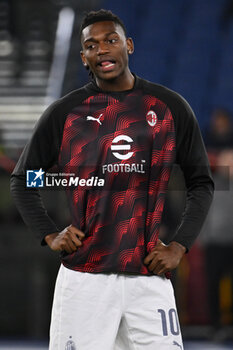 2024-04-18 - Rafael Leao of A.C. Milan during the UEFA Europa League Quarter-final second Leg match, between A.S. Roma vs A.C. Milan at the Olympic Stadium on April 18, 2024 in Rome, Italy. - AS ROMA VS AC MILAN - UEFA EUROPA LEAGUE - SOCCER