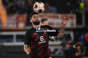 2024-04-18 - Olivier Giroud of A.C. Milan during the UEFA Europa League Quarter-final second Leg match, between A.S. Roma vs A.C. Milan at the Olympic Stadium on April 18, 2024 in Rome, Italy. - AS ROMA VS AC MILAN - UEFA EUROPA LEAGUE - SOCCER