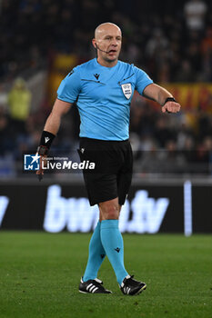 2024-04-18 - Referee Szymon Marciniak (POL) during the UEFA Europa League Quarter-final second Leg match, between A.S. Roma vs A.C. Milan at the Olympic Stadium on April 18, 2024 in Rome, Italy. - AS ROMA VS AC MILAN - UEFA EUROPA LEAGUE - SOCCER