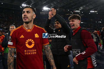 2024-04-18 - Leandro Paredes of A.S. Roma during the UEFA Europa League Quarter-final second Leg match, between A.S. Roma vs A.C. Milan at the Olympic Stadium on April 18, 2024 in Rome, Italy. - AS ROMA VS AC MILAN - UEFA EUROPA LEAGUE - SOCCER