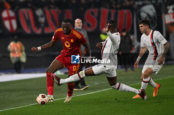 2024-04-18 - Tammy Abraham of A.S. Roma during the UEFA Europa League Quarter-final second Leg match, between A.S. Roma vs A.C. Milan at the Olympic Stadium on April 18, 2024 in Rome, Italy. - AS ROMA VS AC MILAN - UEFA EUROPA LEAGUE - SOCCER