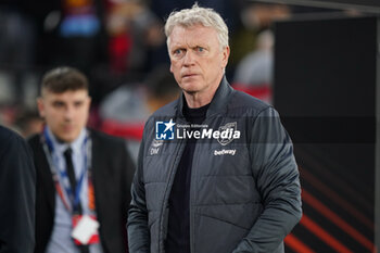 2024-04-18 - David Moyes Manager of West Ham during the UEFA Europa League, Quater-Finals, 2nd Leg football match between West Ham United FC and Bayer 04 Leverkusen on 18 April 2024 at London Stadium in London, England - FOOTBALL - EUROPA LEAGUE - WEST HAM V BAYER LEVERKUSEN - UEFA EUROPA LEAGUE - SOCCER