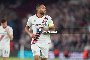 2024-04-18 - Jonathan Tah of Bayer Leverkusen during the UEFA Europa League, Quater-Finals, 2nd Leg football match between West Ham United FC and Bayer 04 Leverkusen on 18 April 2024 at London Stadium in London, England - FOOTBALL - EUROPA LEAGUE - WEST HAM V BAYER LEVERKUSEN - UEFA EUROPA LEAGUE - SOCCER