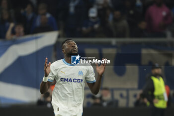 2024-05-02 - Chancel Mbemba of Marseille celebrates his goal during the UEFA Europa League, Semi-finals, 1st leg football match between Olympique de Marseille (OM) and Atalanta Bergame on May 2, 2024 at Velodrome stadium in Marseille, France - FOOTBALL - EUROPA LEAGUE - MARSEILLE V ATALANTA - UEFA EUROPA LEAGUE - SOCCER