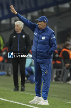 2024-05-02 - Coach of Olympique de Marseille Jean-Louis Gasset during the UEFA Europa League, Semi-finals, 1st leg football match between Olympique de Marseille (OM) and Atalanta Bergame on May 2, 2024 at Velodrome stadium in Marseille, France - FOOTBALL - EUROPA LEAGUE - MARSEILLE V ATALANTA - UEFA EUROPA LEAGUE - SOCCER