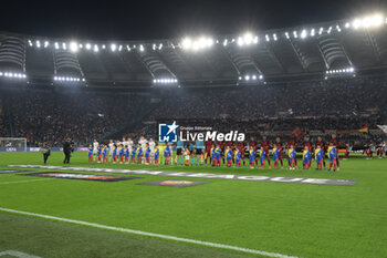 2024-10-24 - Line up during the UEFA Europa League 2024-2025  football match between AS Roma and FC Dynamo Kyiv at the Olympic Stadium in Rome on October 24, 2024. - AS ROMA VS FC DYNAMO KYIV - UEFA EUROPA LEAGUE - SOCCER