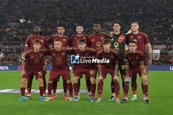 2024-10-24 - AS Roma team during the UEFA Europa League 2024-2025  football match between AS Roma and FC Dynamo Kyiv at the Olympic Stadium in Rome on October 24, 2024. - AS ROMA VS FC DYNAMO KYIV - UEFA EUROPA LEAGUE - SOCCER