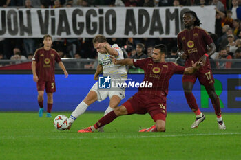 2024-10-24 - Roma’s Zeki Celik and Dynamo Kyiv's Valentyn Rubchynskyi during the UEFA Europa League 2024-2025  football match between AS Roma and FC Dynamo Kyiv at the Olympic Stadium in Rome on October 24, 2024. - AS ROMA VS FC DYNAMO KYIV - UEFA EUROPA LEAGUE - SOCCER