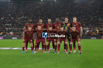 2024-10-24 - AS Roma team during the UEFA Europa League 2024-2025  football match between AS Roma and FC Dynamo Kyiv at the Olympic Stadium in Rome on October 24, 2024. - AS ROMA VS FC DYNAMO KYIV - UEFA EUROPA LEAGUE - SOCCER