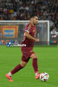 2024-10-24 - Roma’s Zeki Celik during the UEFA Europa League 2024-2025  football match between AS Roma and FC Dynamo Kyiv at the Olympic Stadium in Rome on October 24, 2024. - AS ROMA VS FC DYNAMO KYIV - UEFA EUROPA LEAGUE - SOCCER