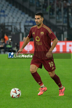 2024-10-24 - Roma’s Zeki Celik during the UEFA Europa League 2024-2025  football match between AS Roma and FC Dynamo Kyiv at the Olympic Stadium in Rome on October 24, 2024. - AS ROMA VS FC DYNAMO KYIV - UEFA EUROPA LEAGUE - SOCCER