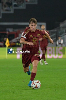 2024-10-24 - Roma’s Tommaso Baldanzi during the UEFA Europa League 2024-2025  football match between AS Roma and FC Dynamo Kyiv at the Olympic Stadium in Rome on October 24, 2024. - AS ROMA VS FC DYNAMO KYIV - UEFA EUROPA LEAGUE - SOCCER