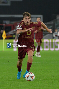 2024-10-24 - Roma’s Tommaso Baldanzi during the UEFA Europa League 2024-2025  football match between AS Roma and FC Dynamo Kyiv at the Olympic Stadium in Rome on October 24, 2024. - AS ROMA VS FC DYNAMO KYIV - UEFA EUROPA LEAGUE - SOCCER