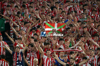 2024-09-26 - Rome, Italy 26.9.2024: Athletic Club Bilbao supporters on the stand during the UEFA Europa League 2024-2025 day 1, football match between AS Roma vs Athletic Club Bilbao at Olympic Stadium in Rome. - AS ROMA VS ATHLETIC BILBAO - UEFA EUROPA LEAGUE - SOCCER