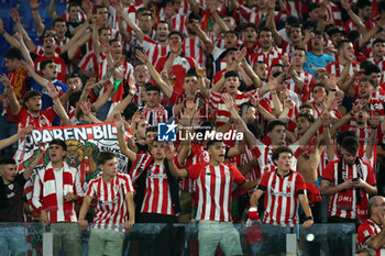 2024-09-26 - Rome, Italy 26.9.2024: Athletic Club Bilbao supporters on the stand during the UEFA Europa League 2024-2025 day 1, football match between AS Roma vs Athletic Club Bilbao at Olympic Stadium in Rome. - AS ROMA VS ATHLETIC BILBAO - UEFA EUROPA LEAGUE - SOCCER