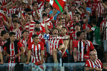 2024-09-26 - Rome, Italy 26.9.2024: Athletic Club Bilbao supporters on the stand during the UEFA Europa League 2024-2025 day 1, football match between AS Roma vs Athletic Club Bilbao at Olympic Stadium in Rome. - AS ROMA VS ATHLETIC BILBAO - UEFA EUROPA LEAGUE - SOCCER