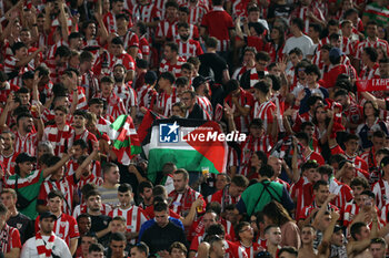 2024-09-26 - Rome, Italy 26.9.2024: Athletic Club Bilbao supporters on the stand during the UEFA Europa League 2024-2025 day 1, football match between AS Roma vs Athletic Club Bilbao at Olympic Stadium in Rome. - AS ROMA VS ATHLETIC BILBAO - UEFA EUROPA LEAGUE - SOCCER