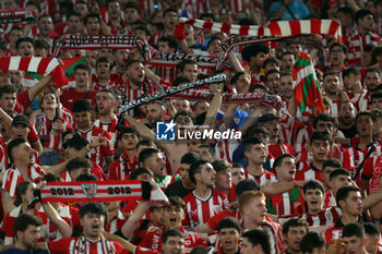 2024-09-26 - Rome, Italy 26.9.2024: Athletic Club Bilbao supporters on the stand during the UEFA Europa League 2024-2025 day 1, football match between AS Roma vs Athletic Club Bilbao at Olympic Stadium in Rome. - AS ROMA VS ATHLETIC BILBAO - UEFA EUROPA LEAGUE - SOCCER