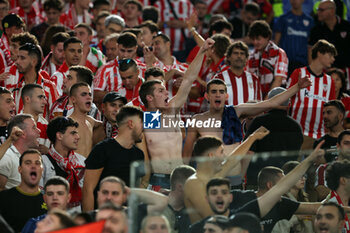 2024-09-26 - Rome, Italy 26.9.2024: Athletic Club Bilbao supporters on the stand during the UEFA Europa League 2024-2025 day 1, football match between AS Roma vs Athletic Club Bilbao at Olympic Stadium in Rome. - AS ROMA VS ATHLETIC BILBAO - UEFA EUROPA LEAGUE - SOCCER