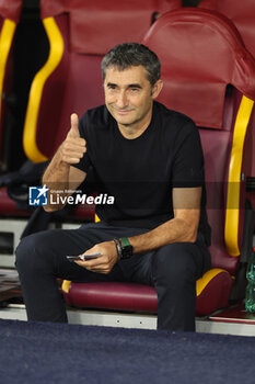 2024-09-26 - Rome, Italy 26.9.2024: Ernesto Valverde coach of Athletic Bilbao during the UEFA Europa League 2024-2025 day 1, football match between AS Roma vs Athletic Bilbao Club at Olympic Stadium in Rome. - AS ROMA VS ATHLETIC BILBAO - UEFA EUROPA LEAGUE - SOCCER