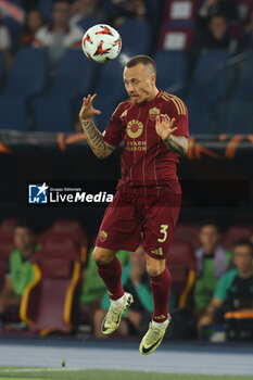 2024-09-26 - Rome, Italy 26.9.2024: Angelino of Roma during the UEFA Europa League 2024-2025 day 1, football match between AS Roma vs Athletic Club Bilbao at Olympic Stadium in Rome. - AS ROMA VS ATHLETIC BILBAO - UEFA EUROPA LEAGUE - SOCCER