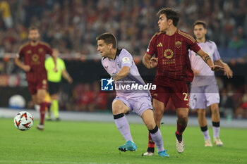 2024-09-26 - Rome, Italy 26.9.2024: R.De Galarreta of Athletic Bilbao, Paulo Dybala of Roma during the UEFA Europa League 2024-2025 day 1, football match between AS Roma vs Athletic Club Bilbao at Olympic Stadium in Rome. - AS ROMA VS ATHLETIC BILBAO - UEFA EUROPA LEAGUE - SOCCER